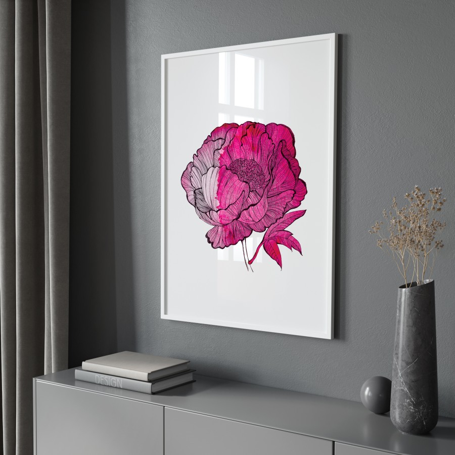 Poster PEONIE RED