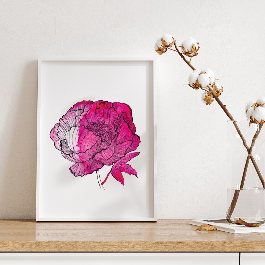 Poster PEONIE RED