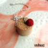 Necklace: CREAM CHEESE CAKE WITH RASPBERRY