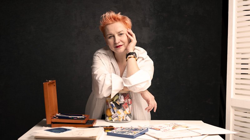 Inga Gilė prie darbo stalo
