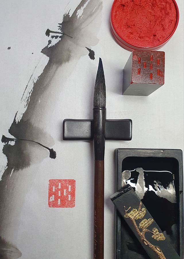 Japoniškas tušo teptukas