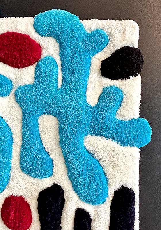 Taftinto kilimo GELMĖ fragmentas